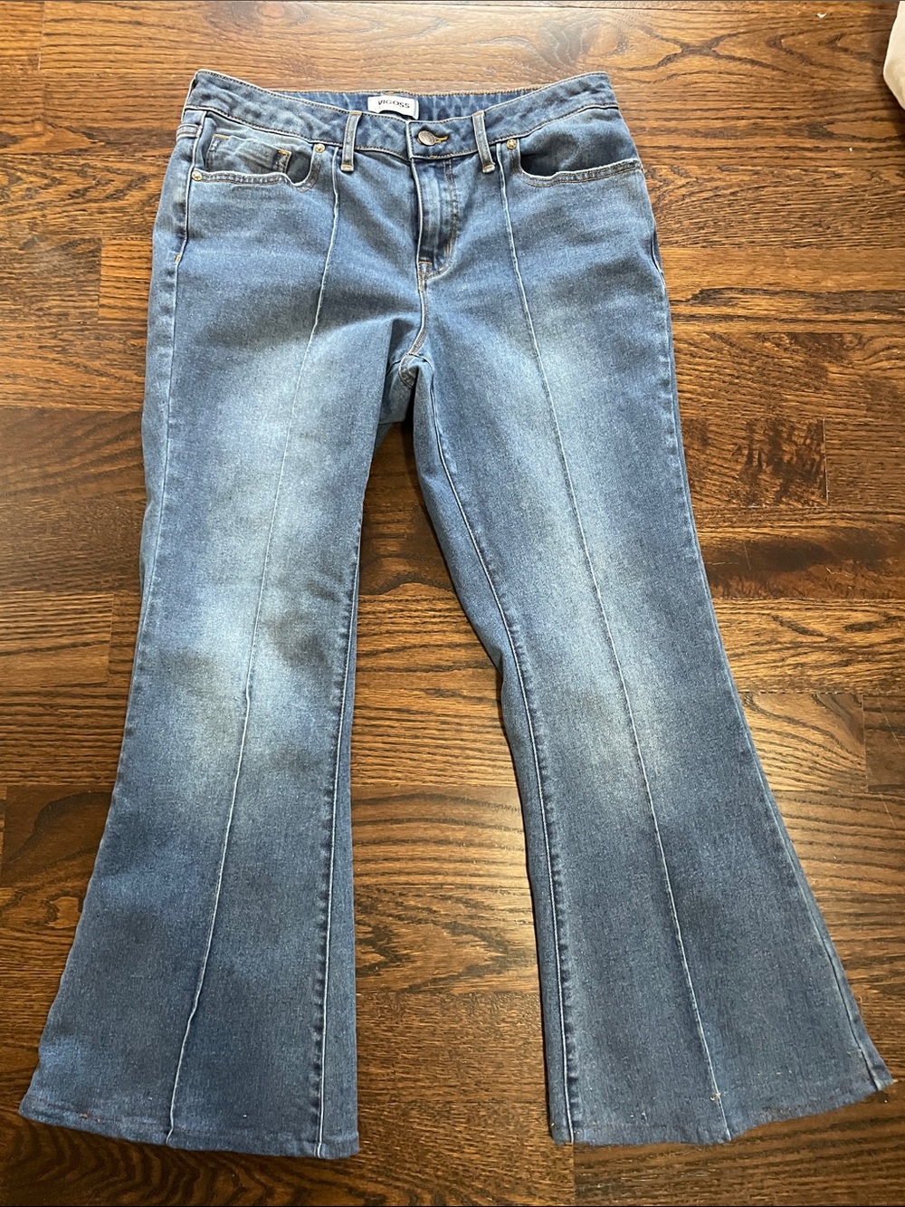 Vigils Women's Light Blue Flare Jeans with Center Seam Size 29
